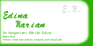 edina marian business card